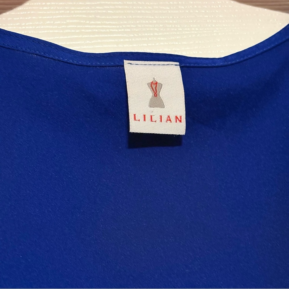 Liliana Royal Blue wrap blouse - Picture 3 of 7